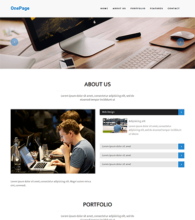 OnePage – Multipurpose Bootstrap Theme